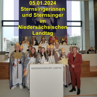 20240105 Sternsingerinnen Sternsinger Nds Landtag