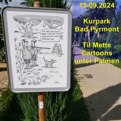 20240915 Kurpark Bad Pyrmont Til Mette Cartoons unter Palmen