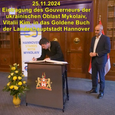 20241125a Goldenes Buch Gouverneur ukrainischer Oblast Mykolaiv